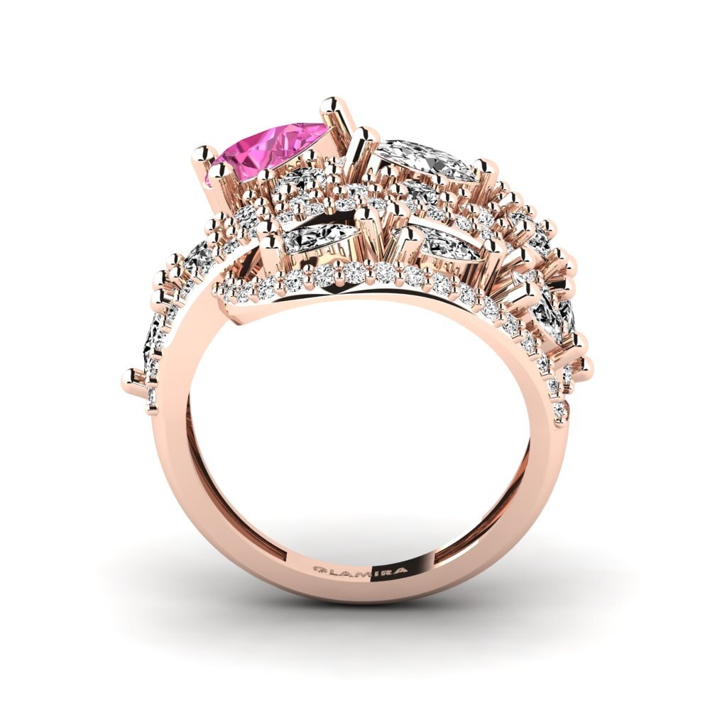 14ct Rose Gold Pink Topaz Ring Sruth