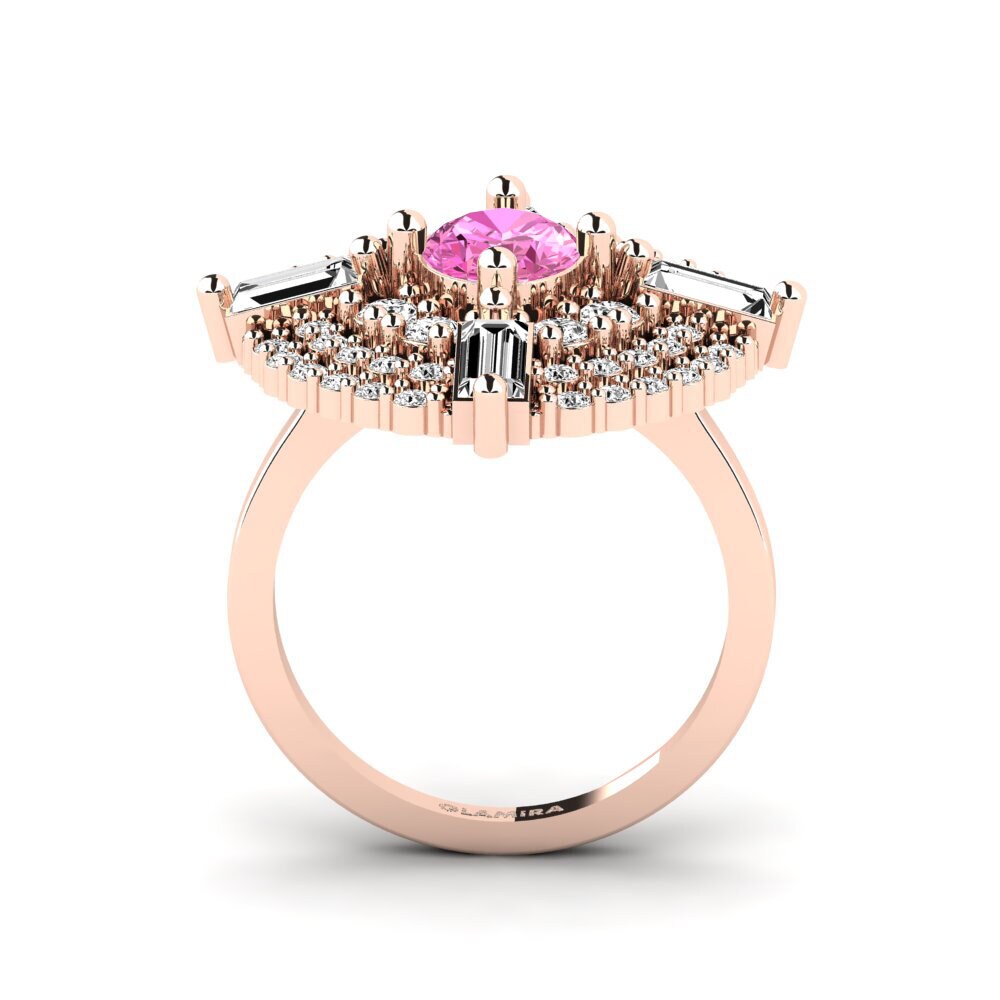 14ct Rose Gold Pink Topaz Ring Tulie
