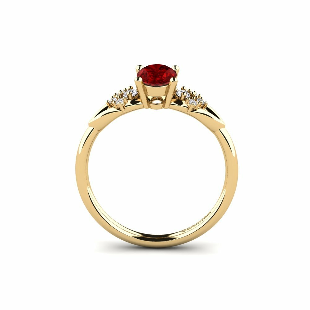 Ruby (Lab Created) Engagement Ring Milu - Oval