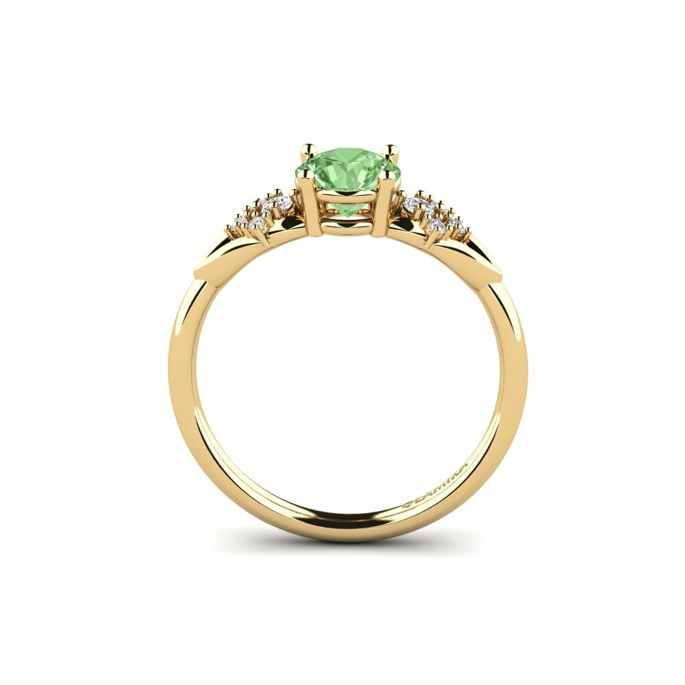 Green Diamond Engagement Ring Milu - Round