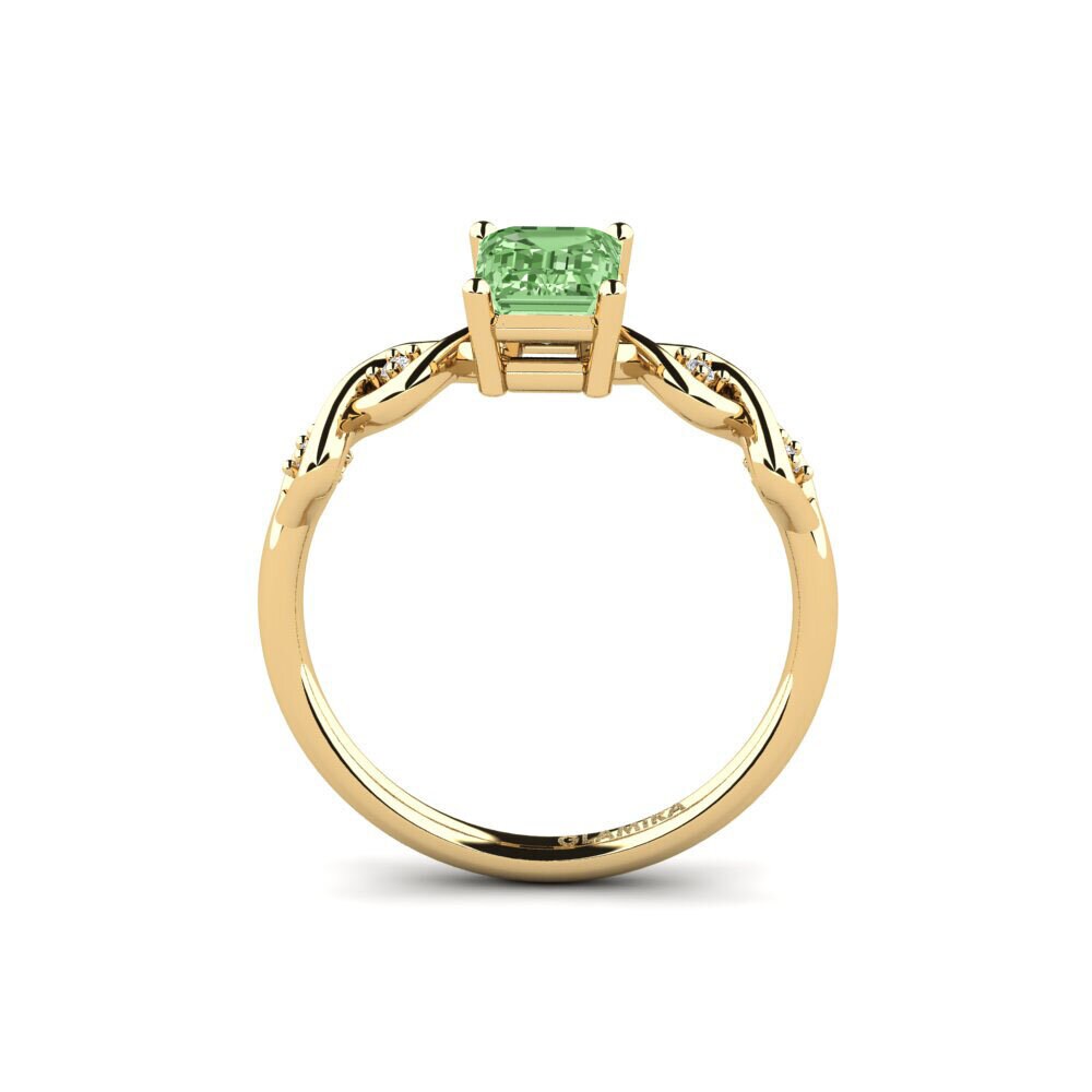 Green Diamond Engagement Ring Nisse - Emerald