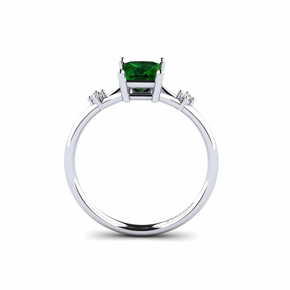 Tsavorite Engagement Ring Zephyra - Princess