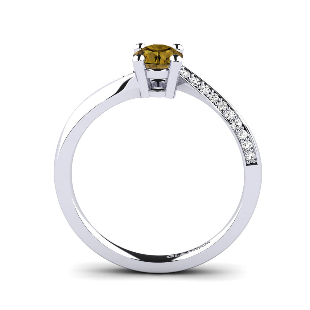 Brown Zircon Engagement Ring Abella