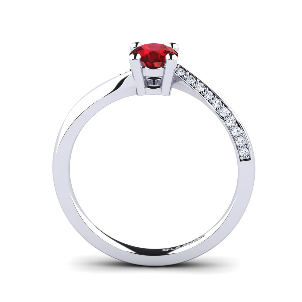 Ruby (Lab Created) Engagement Ring Abella