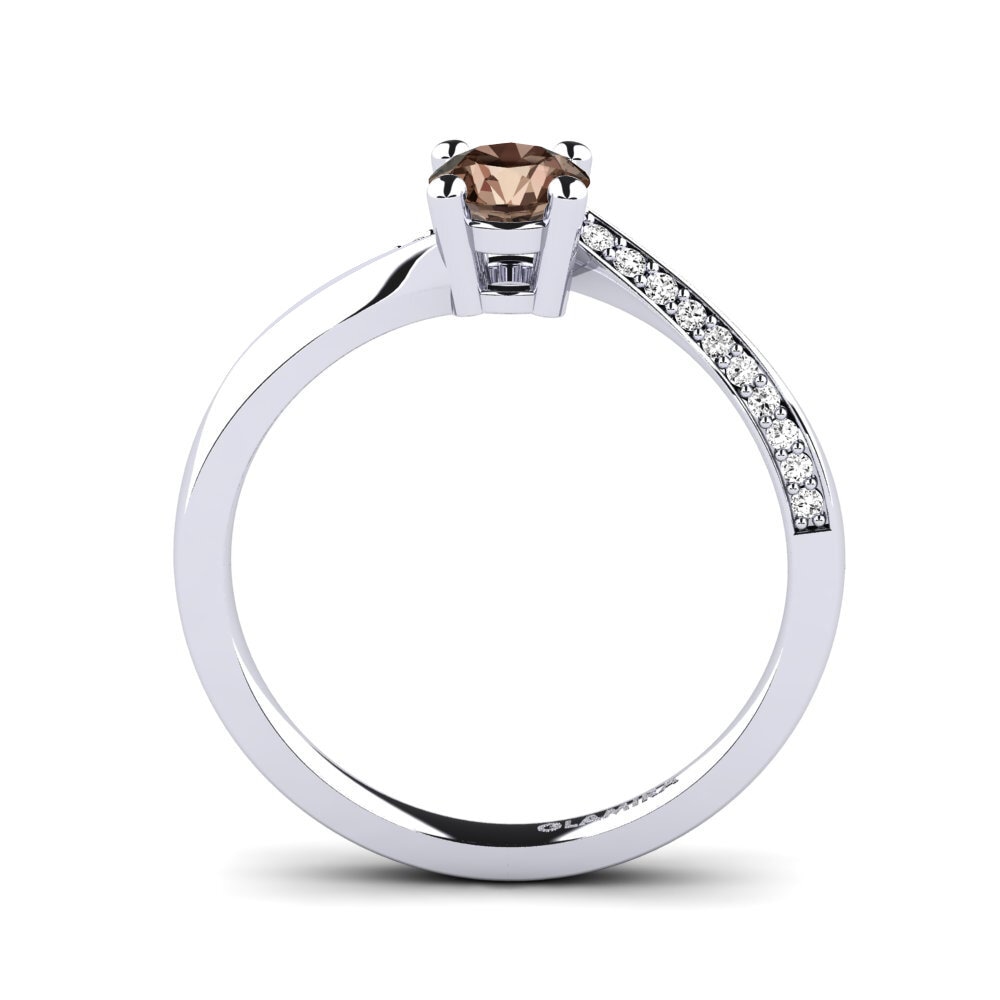 Smoky Quartz Engagement Ring Abella