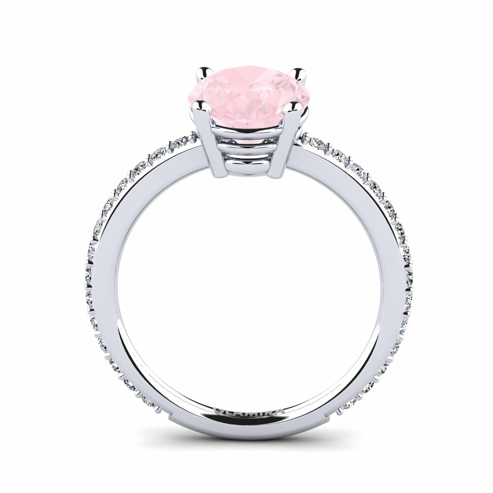 Quartz Rose Bague de fiançailles Acker