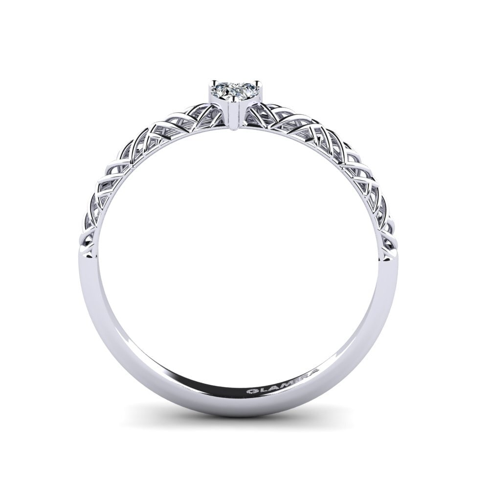 950 Platin Zirkonia Verlobungsring Adlonn