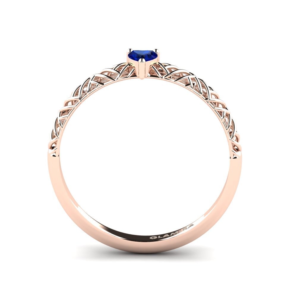 14ct Rose Gold Sapphire Engagement Ring Adlonn