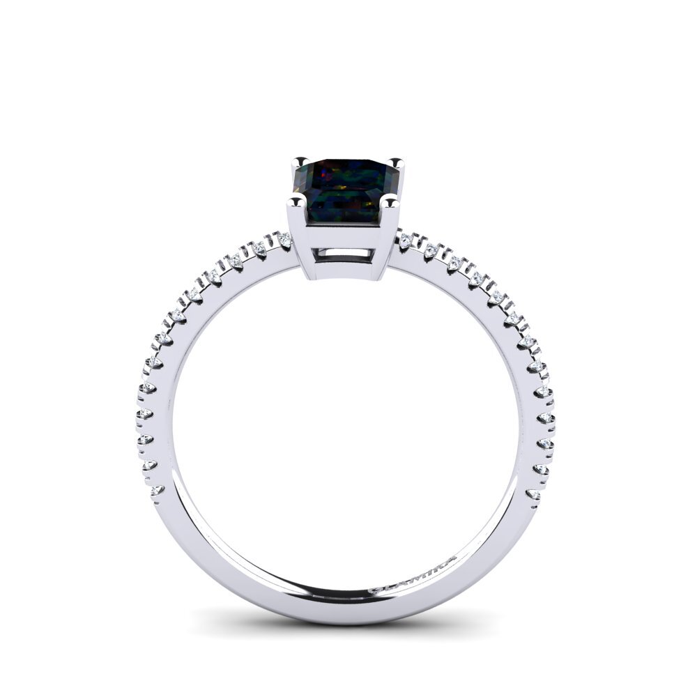 Black Opal Engagement Ring Aldea