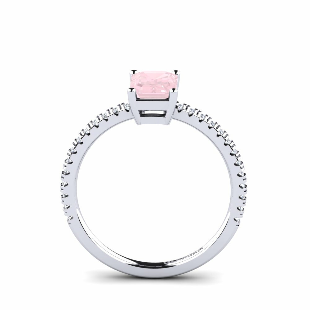 Quartz Rose Bague de fiançailles Aldea