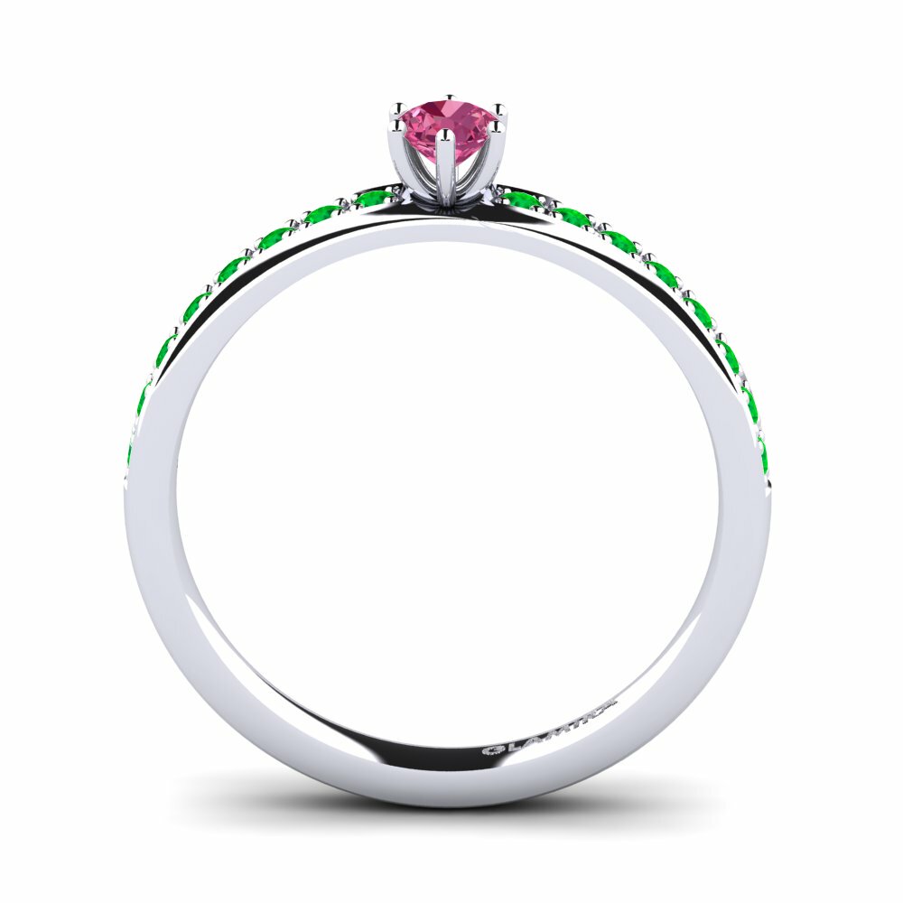Pink Tourmaline Engagement Ring Ageall 0.16 crt