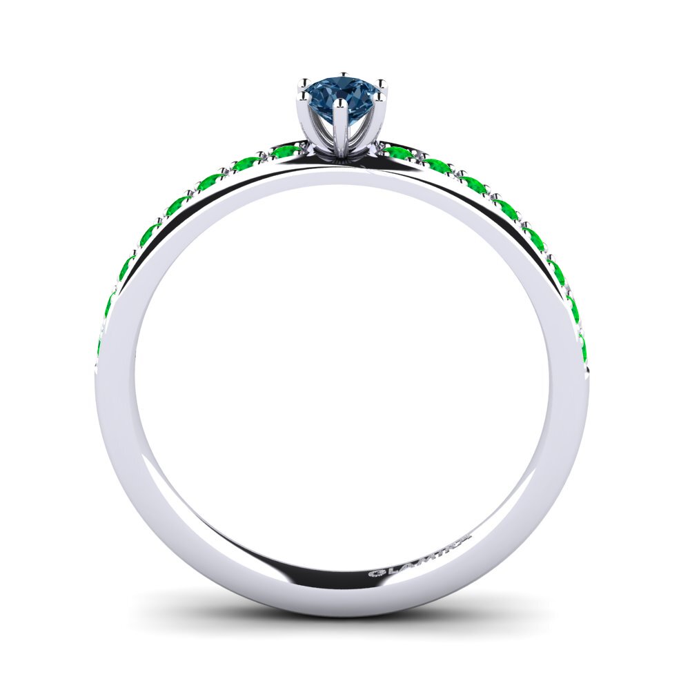Blue Diamond Engagement Ring Ageall 0.16 crt