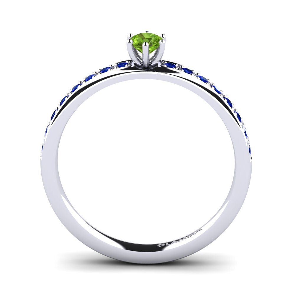 Peridot Engagement Ring Ageall 0.16 crt