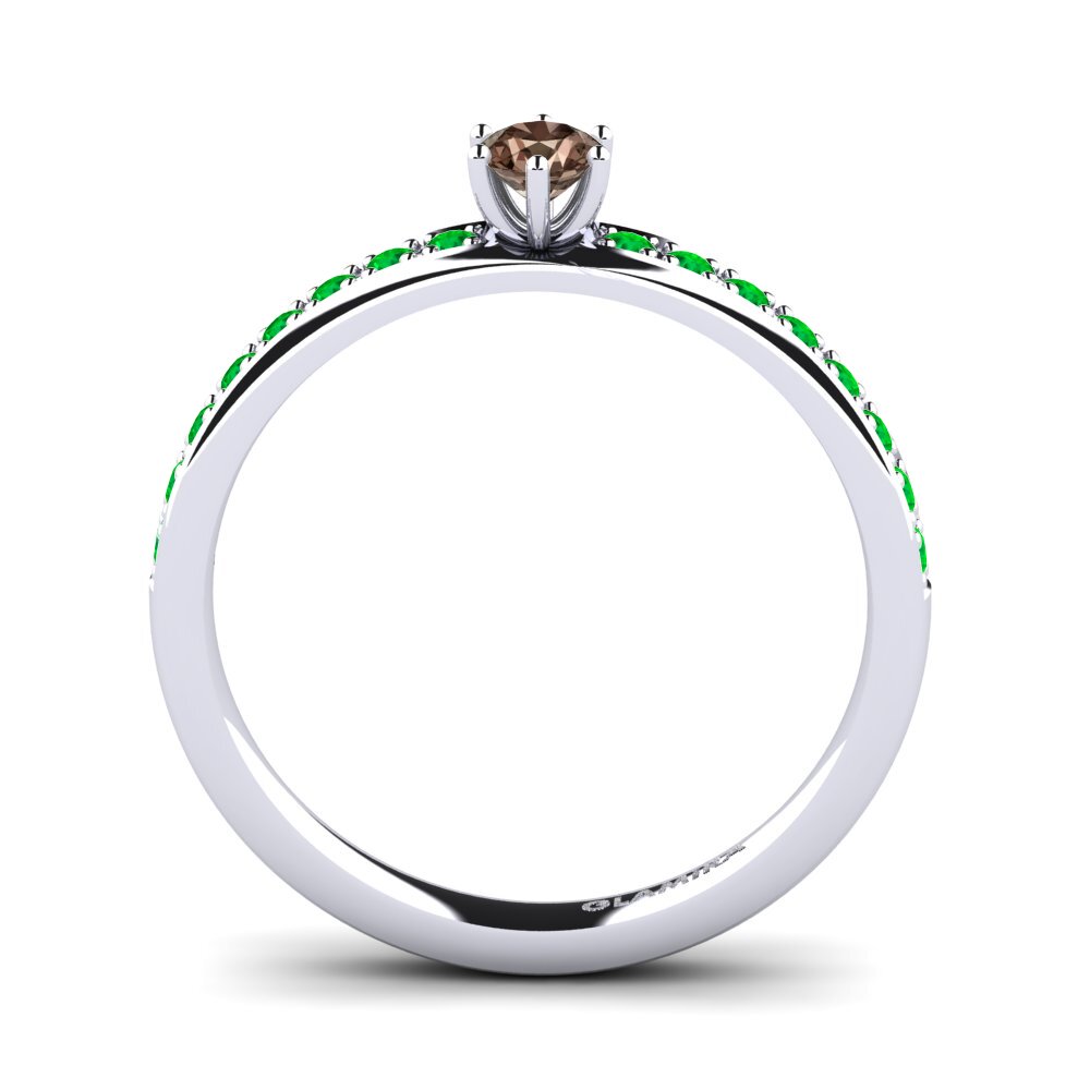Smoky Quartz Engagement Ring Ageall 0.16 crt