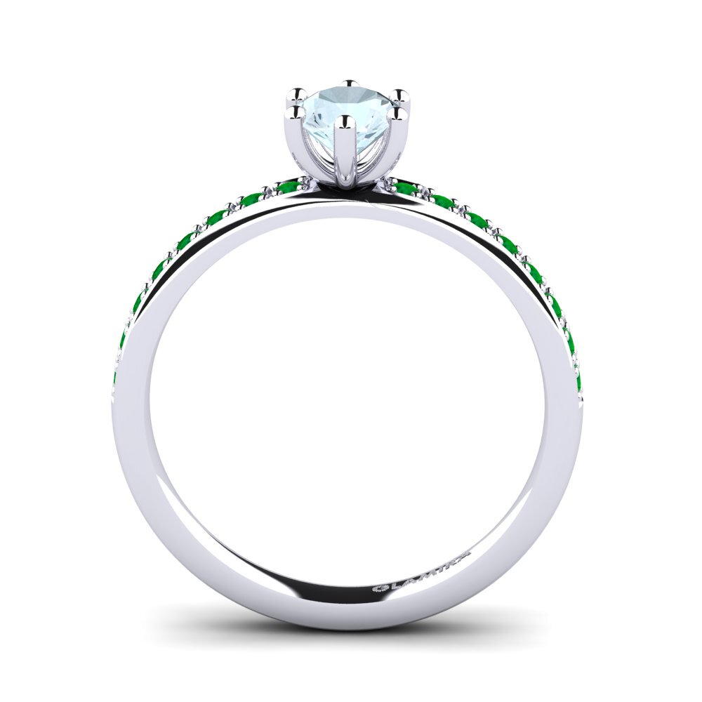 Aquamarine Engagement Ring Ageall 0.5 crt