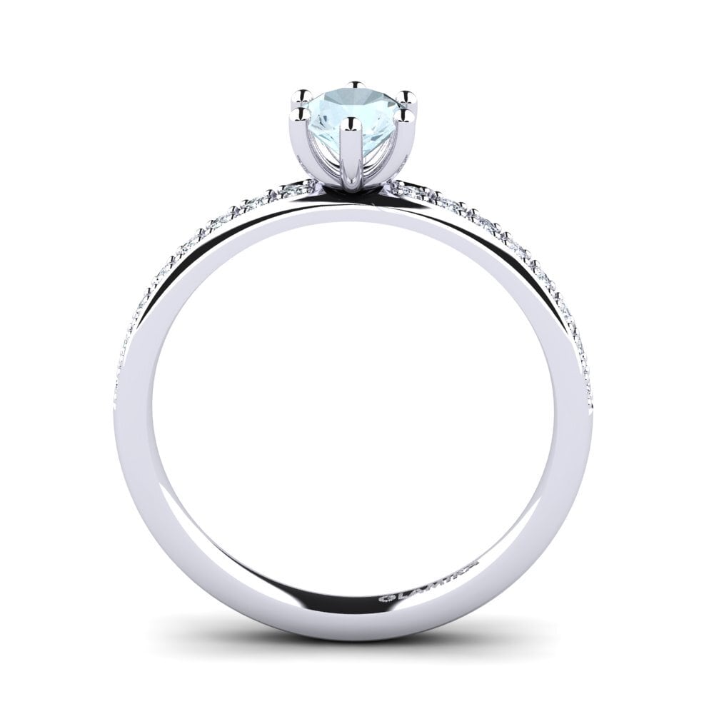 Aquamarine Engagement Ring Ageall 0.5 crt