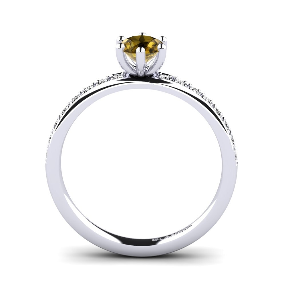 Brown Zircon Engagement Ring Ageall 0.5 crt