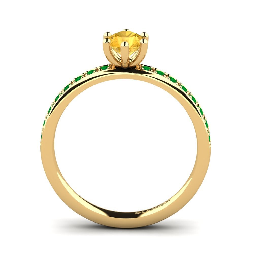 14ct Yellow Gold Citrine Engagement Ring Ageall 0.5 crt