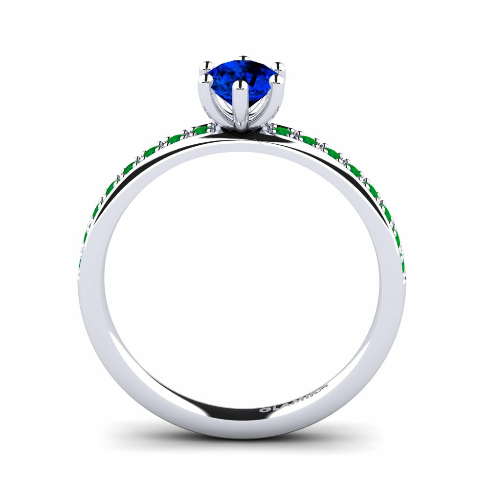 Safiro (Creado en Laboratorio) Anillo de compromiso Ageall 0.5 crt
