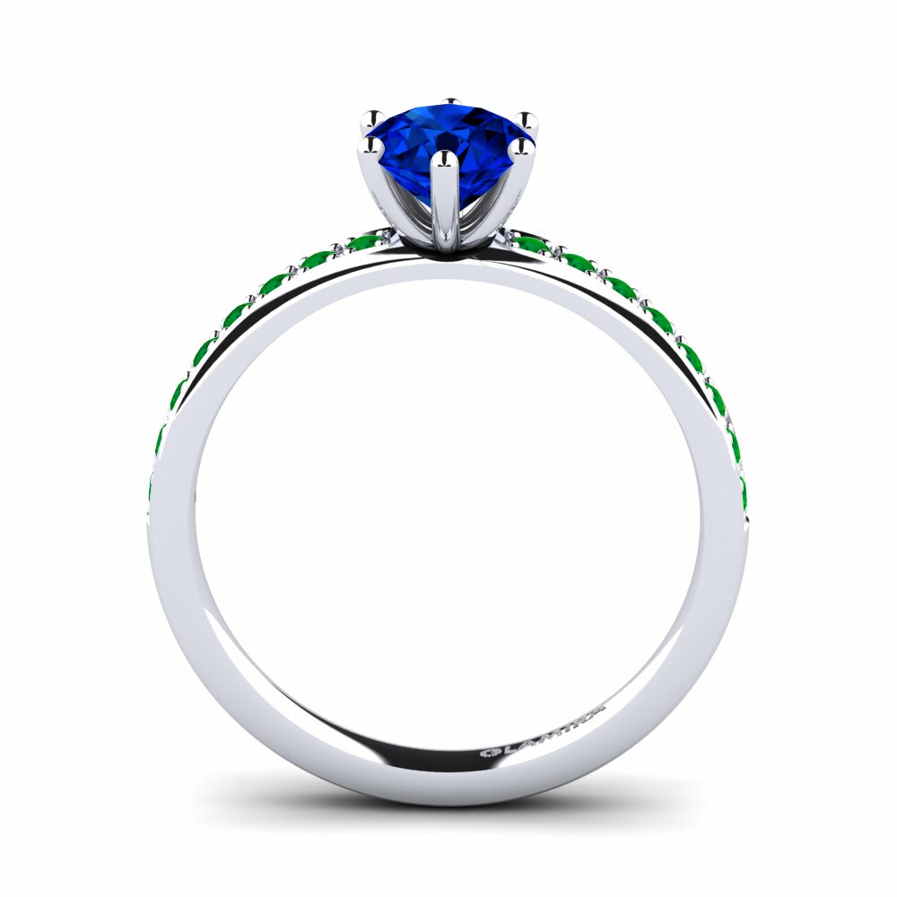 Safiro (Creado en Laboratorio) Anillo de compromiso Ageall 0.8 crt