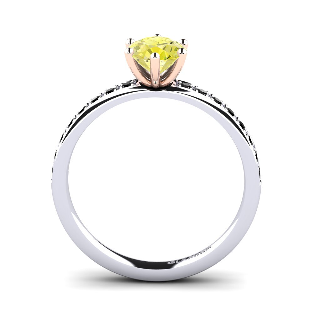 14K Wit & Rood Goud Verlovingsring Ageall 0.8 crt