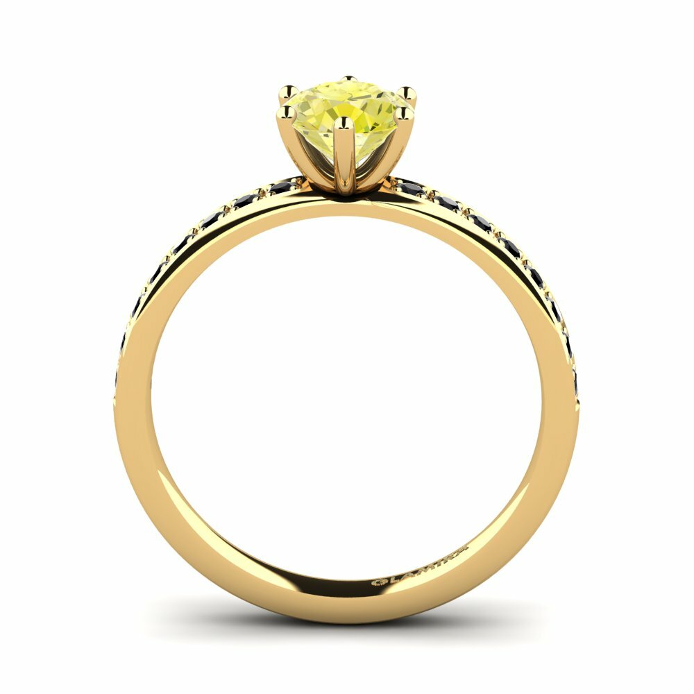 14K Geel Goud Verlovingsring Ageall 0.8 crt
