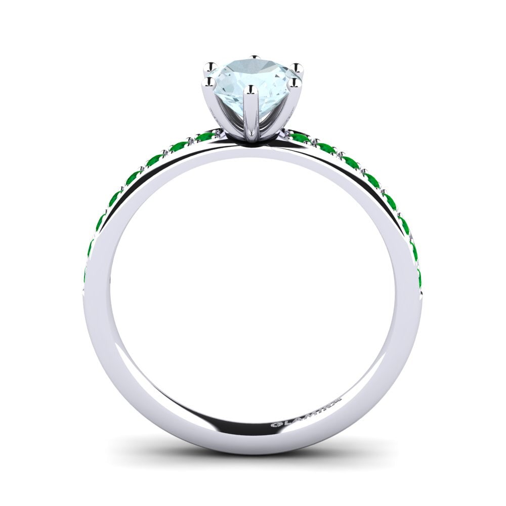 Aquamarine Engagement Ring Ageall 0.8 crt