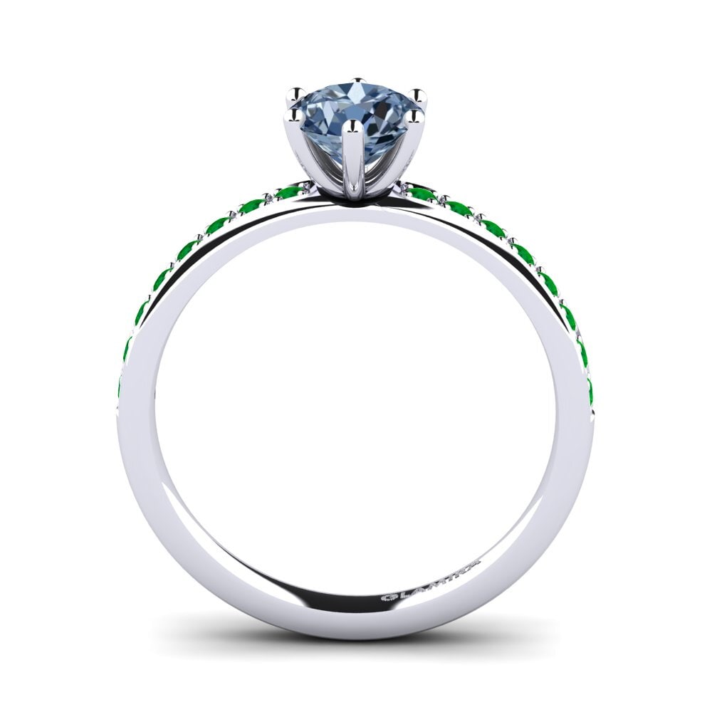 Blue Diamond Engagement Ring Ageall 0.8 crt