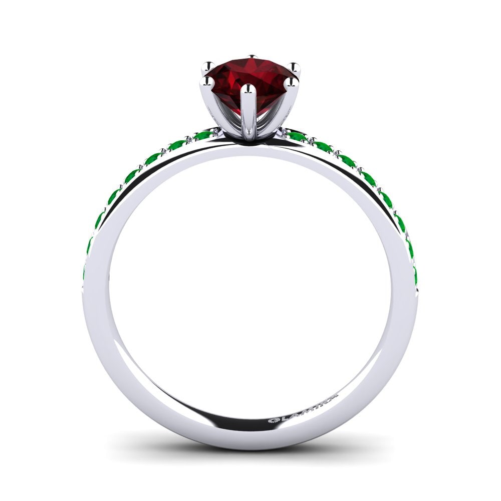 Garnet Engagement Ring Ageall 0.8 crt