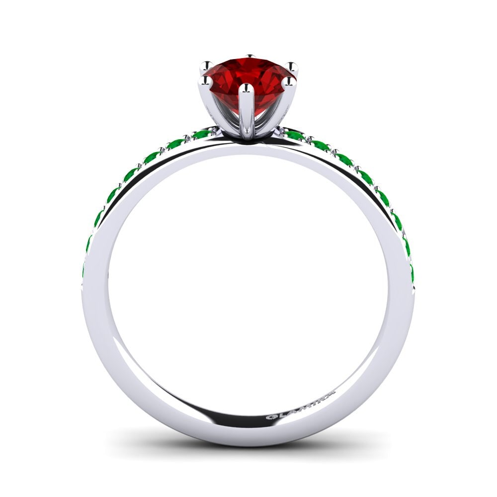 Ruby (Lab Created) Engagement Ring Ageall 0.8 crt