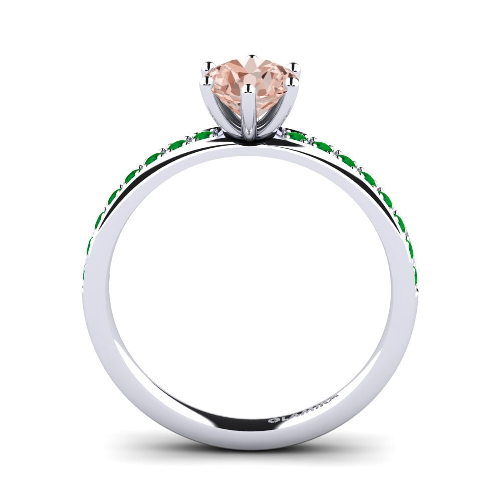 Morganite Engagement Ring Ageall 0.8 crt