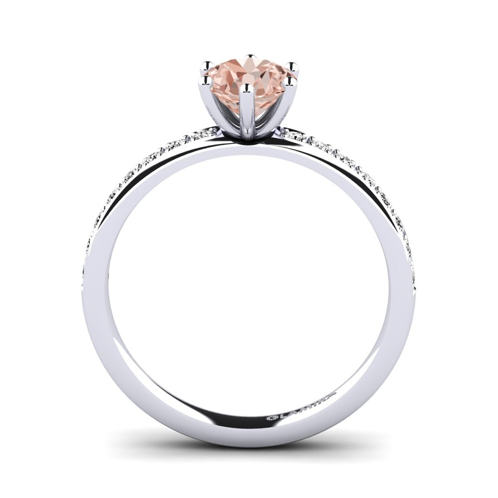 Morganite Engagement Ring Ageall 0.8 crt