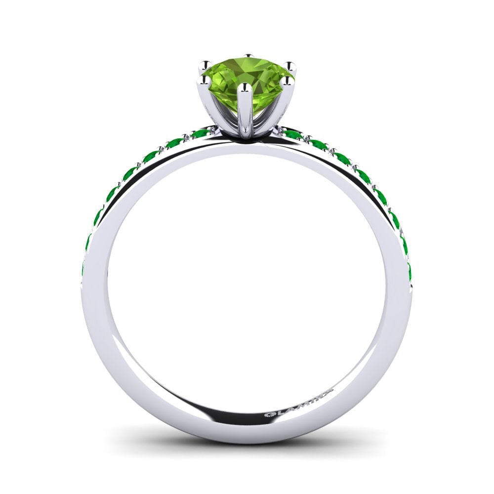 Peridot Engagement Ring Ageall 0.8 crt