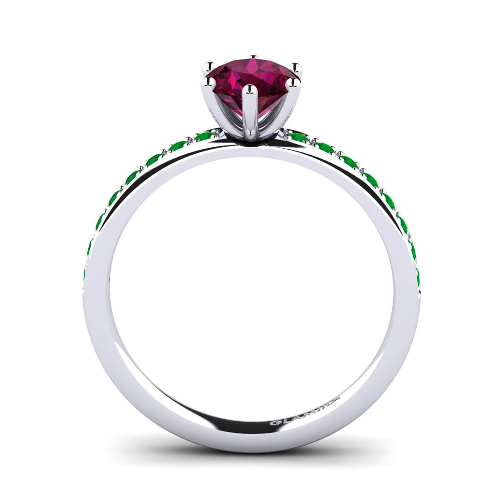 Rhodolite Garnet Engagement Ring Ageall 0.8 crt