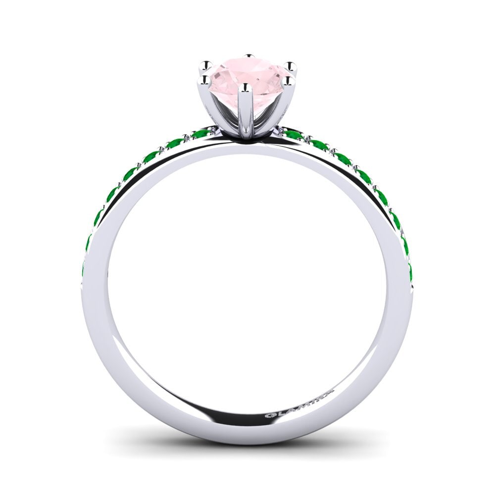 Rose Quartz Engagement Ring Ageall 0.8 crt
