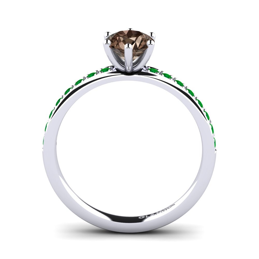 Smoky Quartz Engagement Ring Ageall 0.8 crt