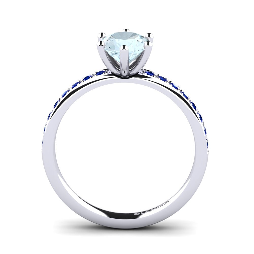 Aquamarine Engagement Ring Ageall 1.0 crt