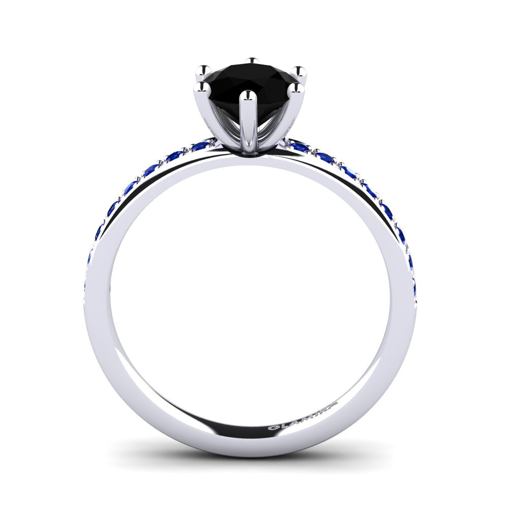 Diamante Negro Anillo de compromiso Ageall 1.0 crt