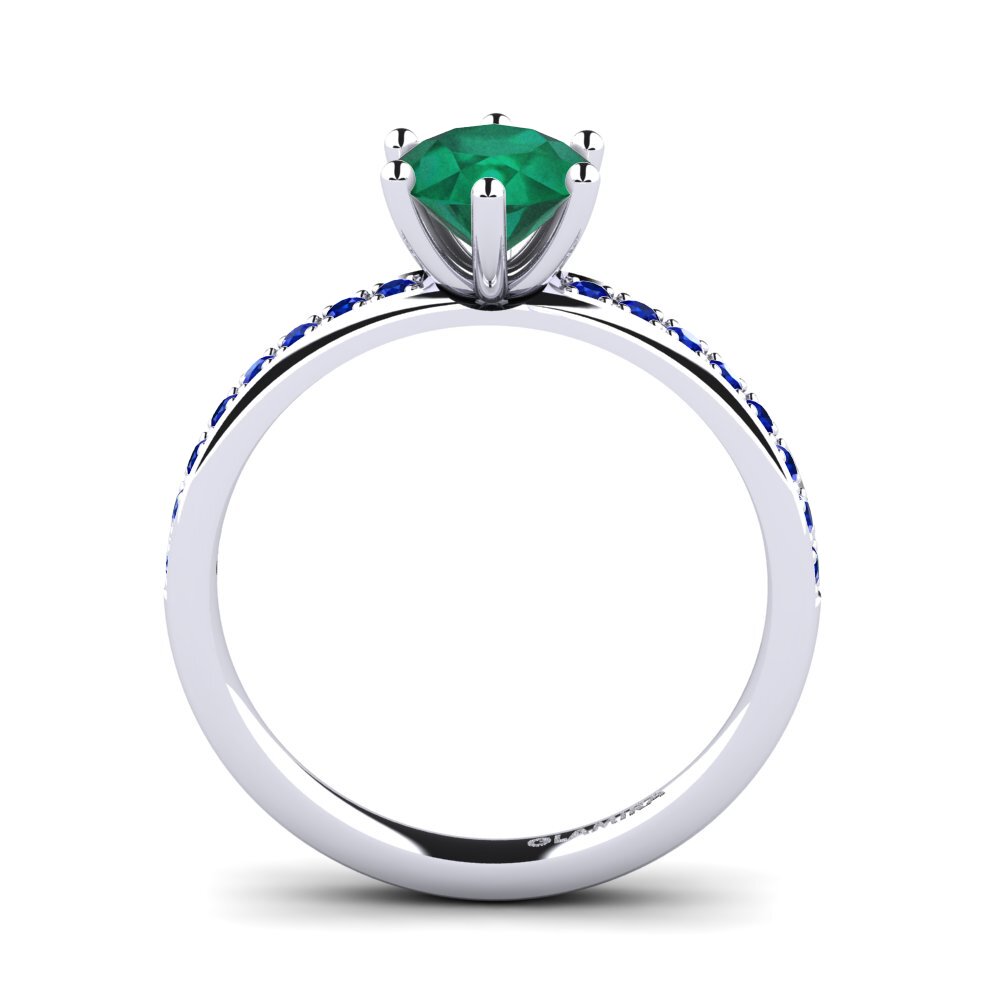 Emerald Engagement Ring Ageall 1.0 crt