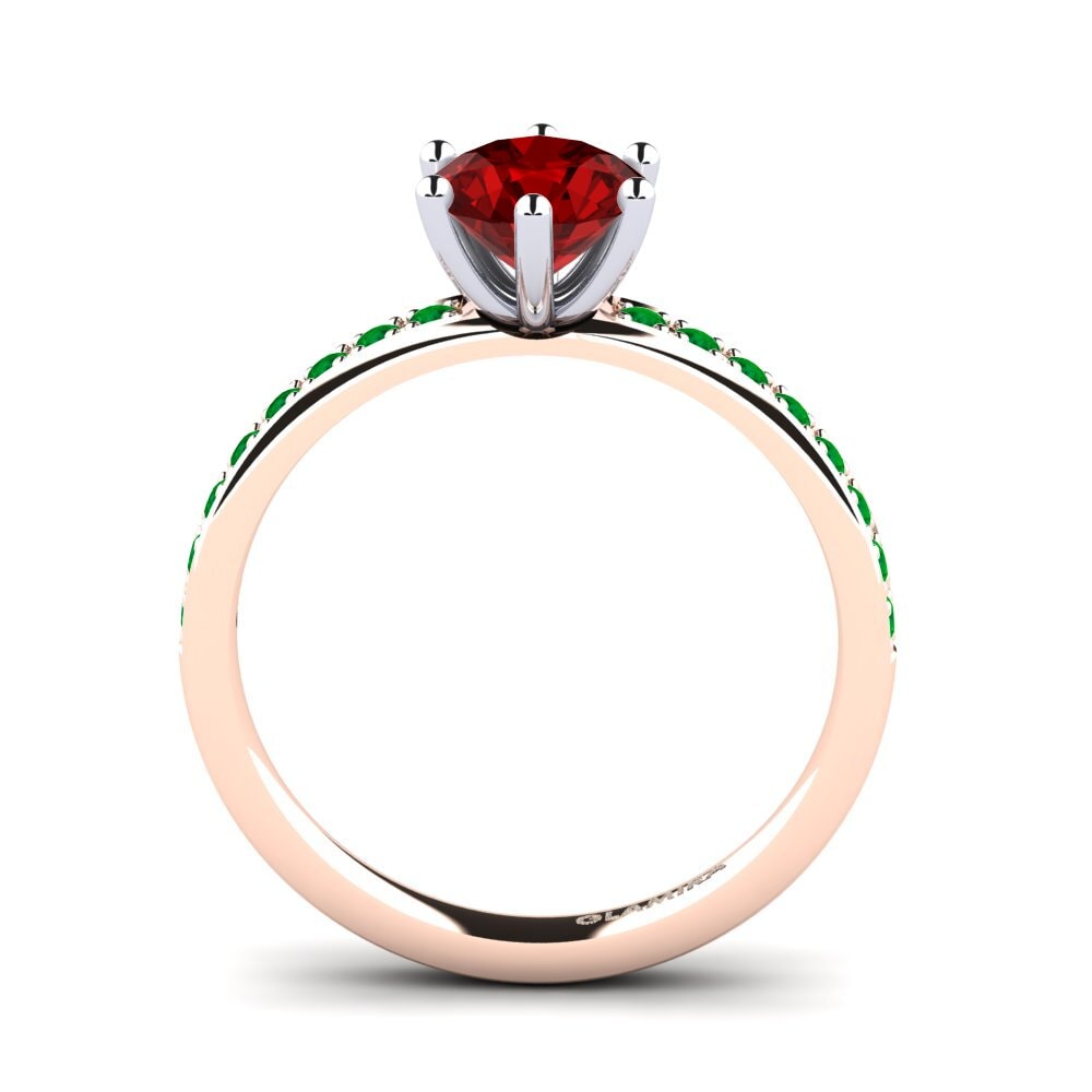 14k Rose & White Gold Engagement Ring Ageall 1.0 crt