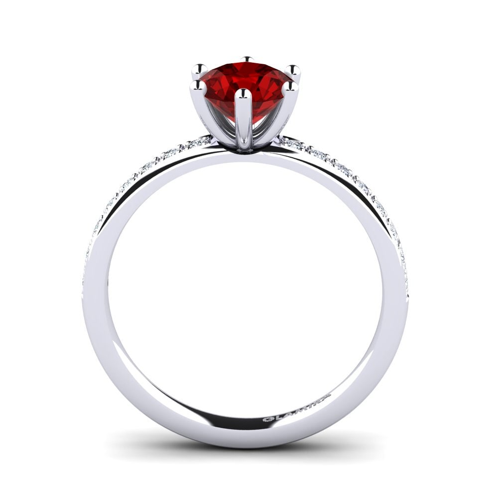 Ruby (Lab Created) Engagement Ring Ageall 1.0 crt