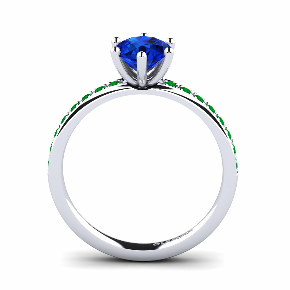 Safiro (Creado en Laboratorio) Anillo de compromiso Ageall 1.0 crt