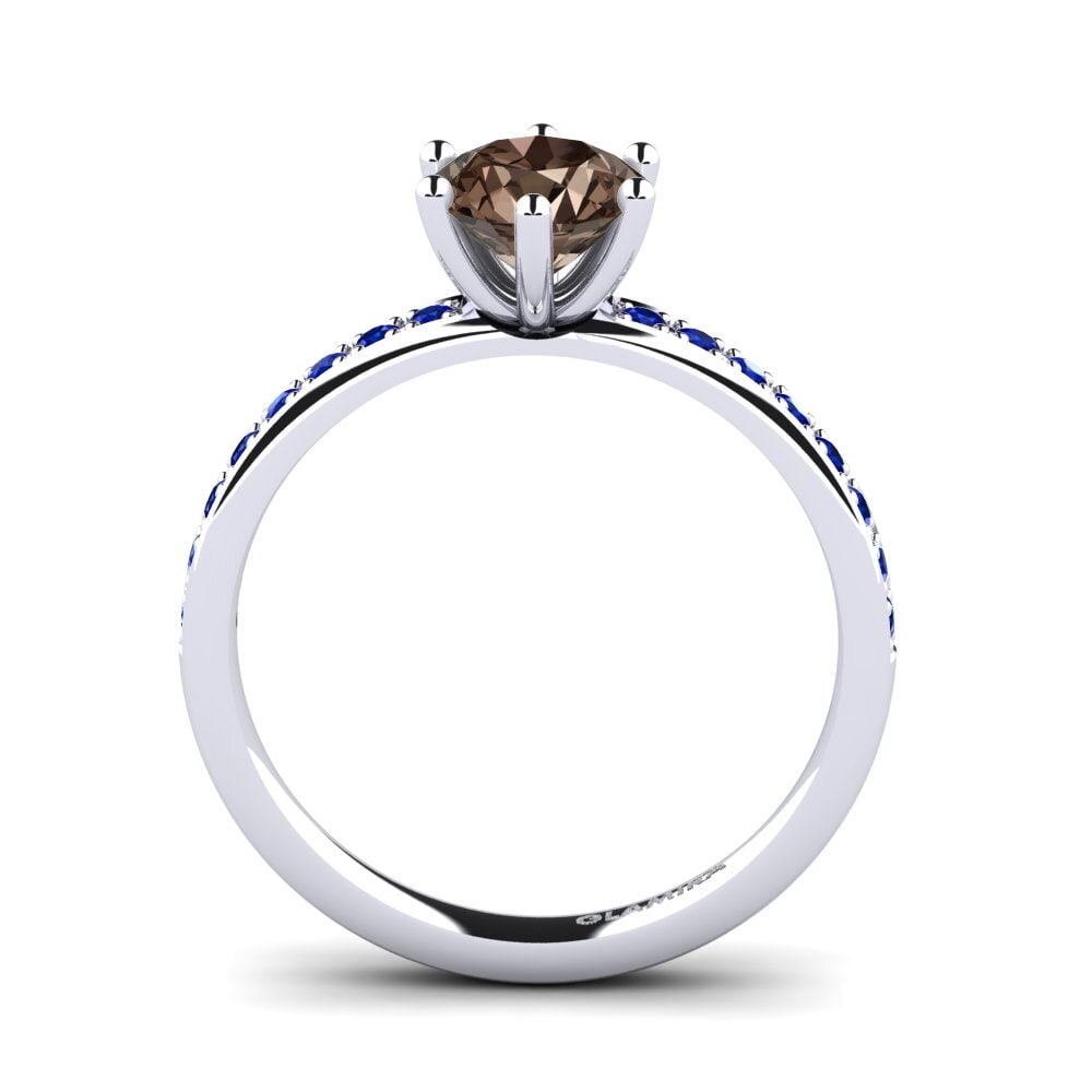 Smoky Quartz Engagement Ring Ageall 1.0 crt