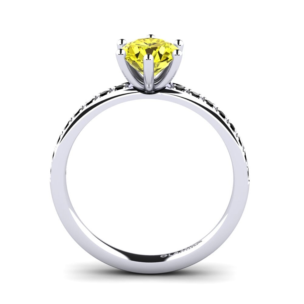 Yellow Diamond Engagement Ring Ageall 1.0 crt