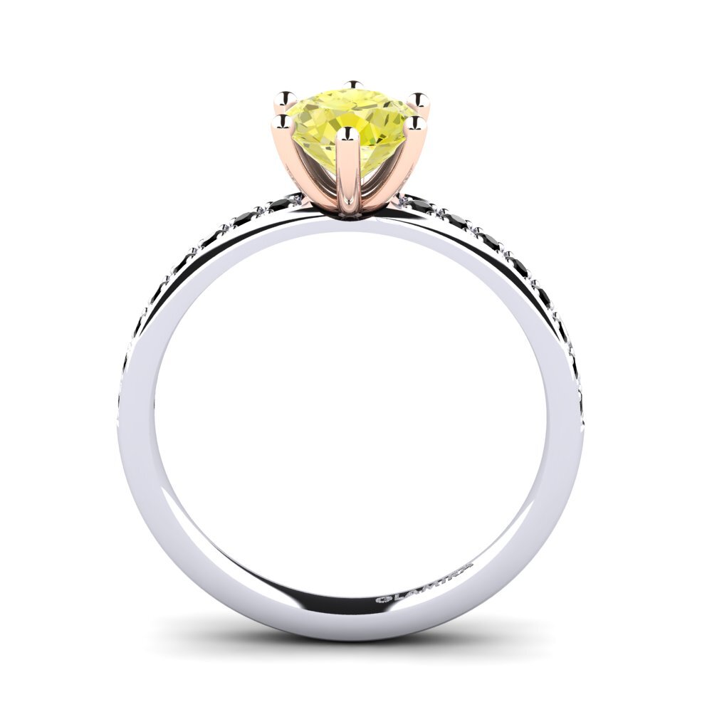 14K Wit & Rood Goud Verlovingsring Ageall 1.0 crt