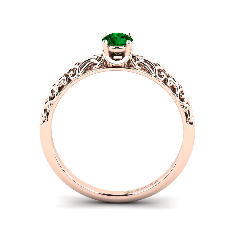 Circonita Verde Anillo de compromiso Alfreda
