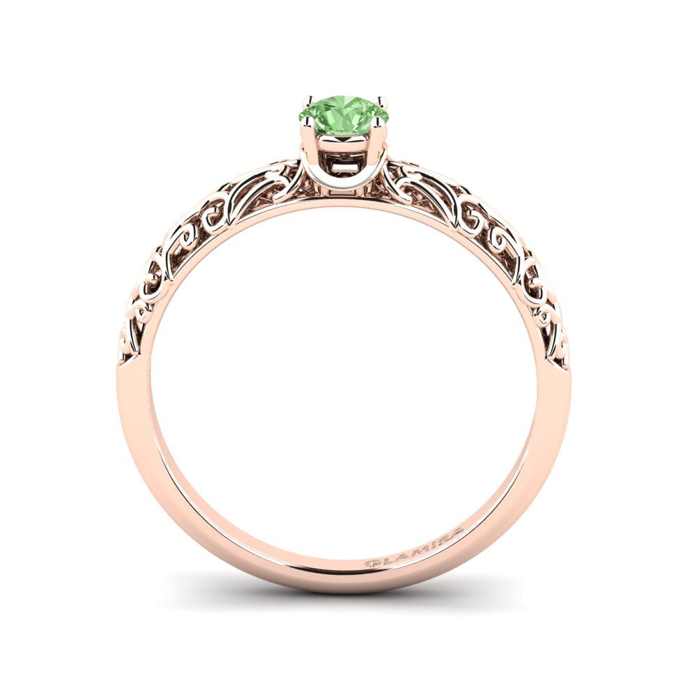 Diamante Verde Anillo de compromiso Alfreda