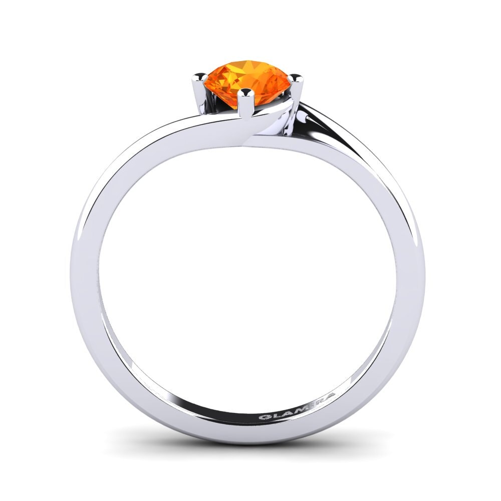 Orange Sapphire Engagement Ring Alfrida 0.5 crt
