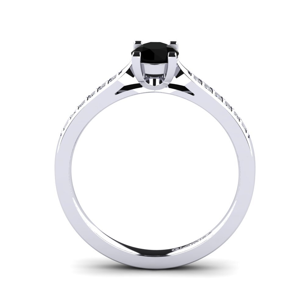 Black Onyx Engagement Ring Alina