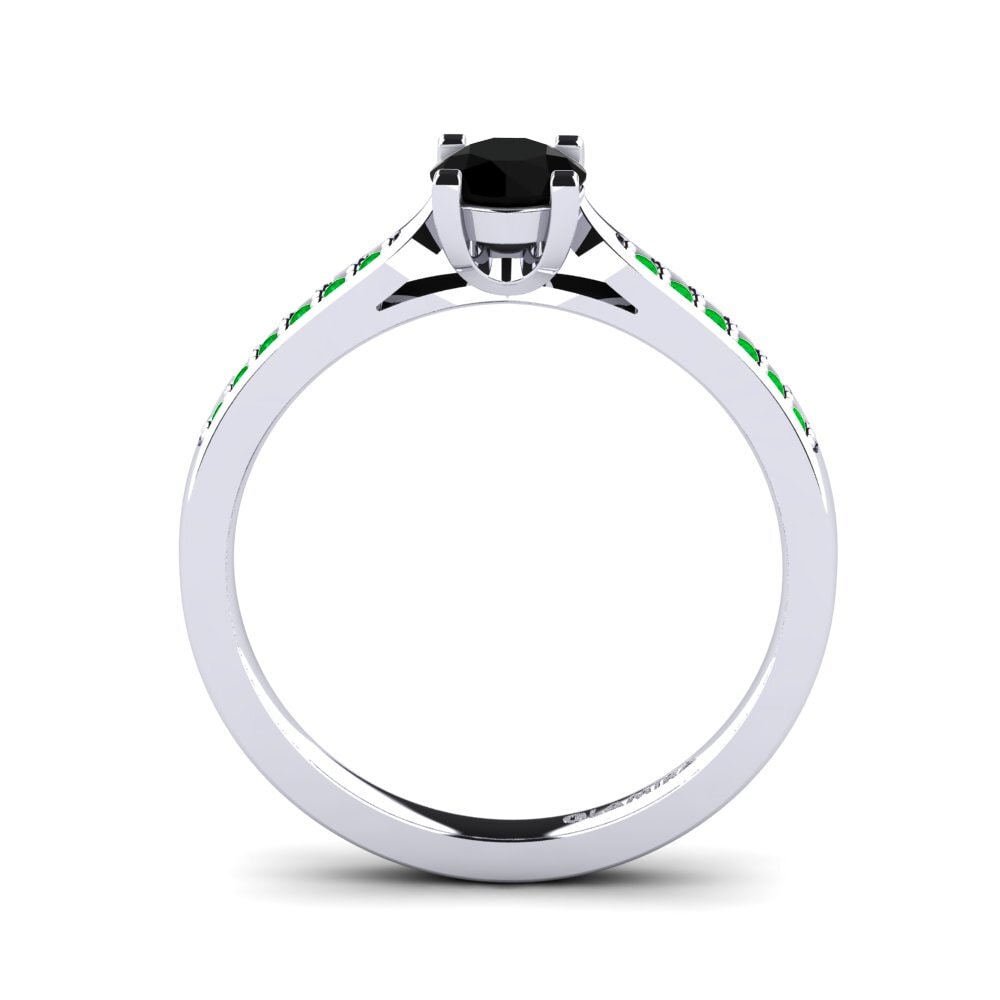 Black Diamond Engagement Ring Alina